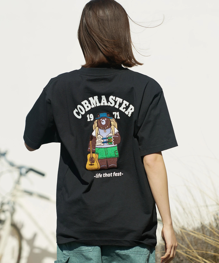 go slow caravan(ゴースローキャラバン) |COBMASTER/コブマスター 吸水速乾天竺刺繍ベーシックTEE《フェスベアー》 (MENS)