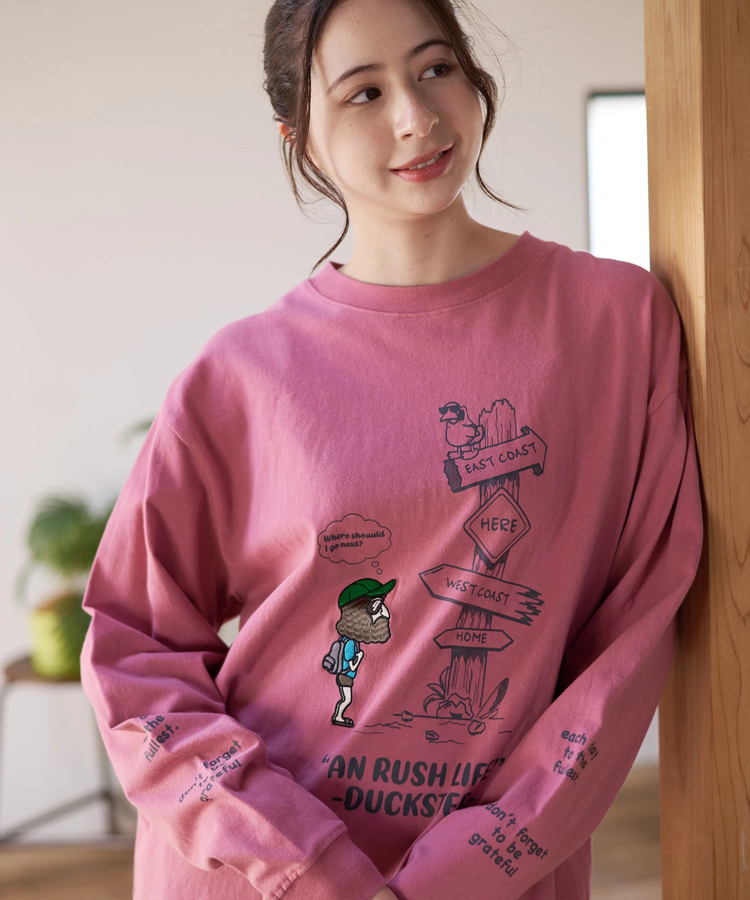 go slow caravan(ゴースローキャラバン) |DUCKSTER/ダックスター 吸水速乾天竺 刺繍L/STEE《AN RUSH LIFE》 (MENS)