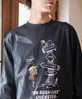go slow caravan(ゴースローキャラバン) |DUCKSTER/ダックスター 吸水速乾天竺 刺繍L/STEE《AN RUSH LIFE》 (MENS)