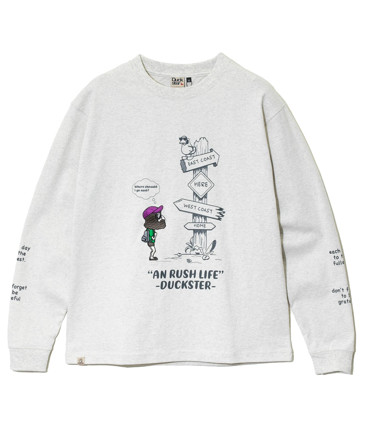 go slow caravan(ゴースローキャラバン) |DUCKSTER/ダックスター 吸水速乾天竺 刺繍L/STEE《AN RUSH LIFE》 (MENS)