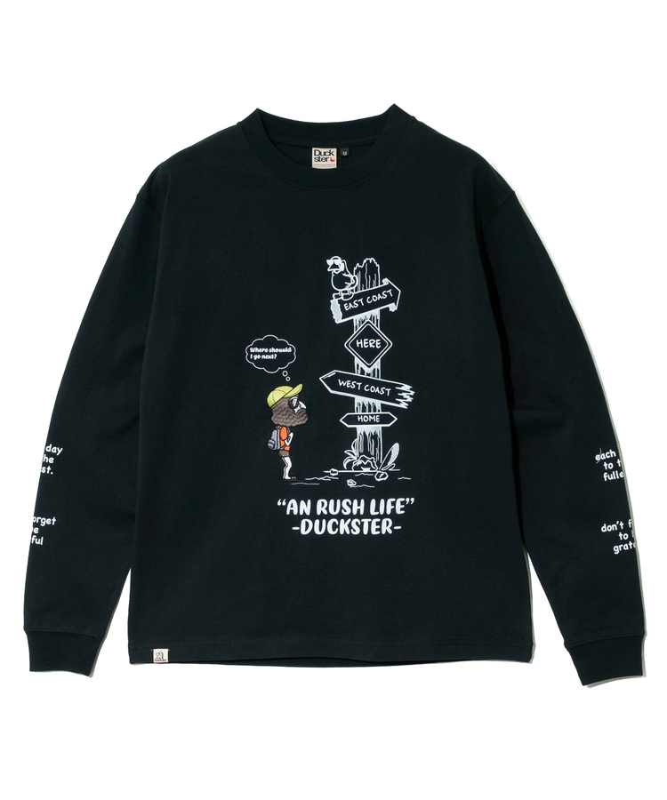 go slow caravan(ゴースローキャラバン) |DUCKSTER/ダックスター 吸水速乾天竺 刺繍L/STEE《AN RUSH LIFE》 (MENS)