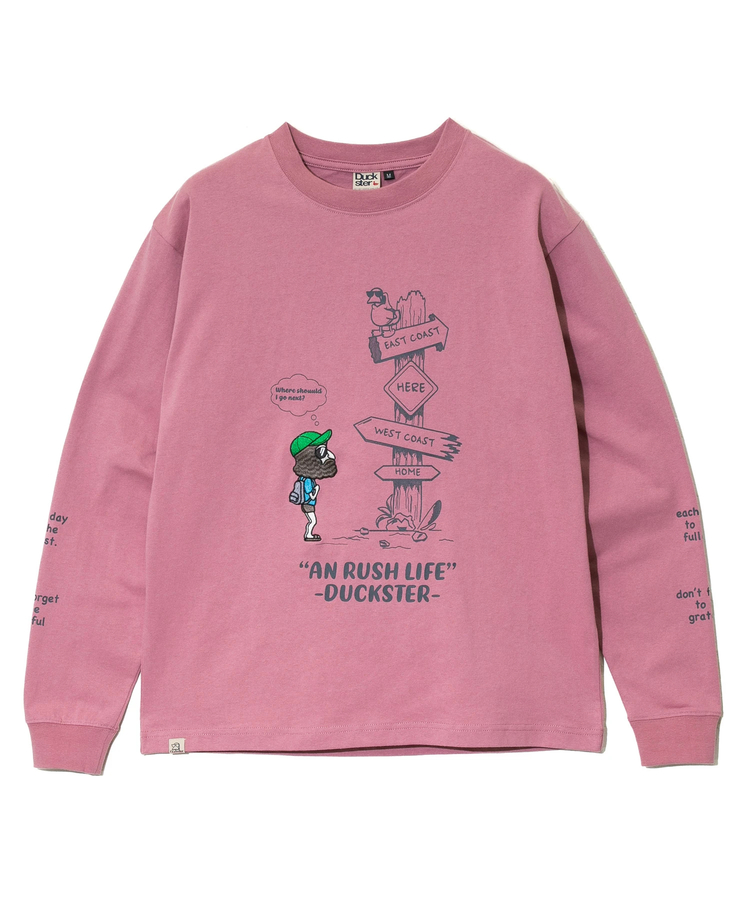 go slow caravan(ゴースローキャラバン) |DUCKSTER/ダックスター 吸水速乾天竺 刺繍L/STEE《AN RUSH LIFE》 (MENS)