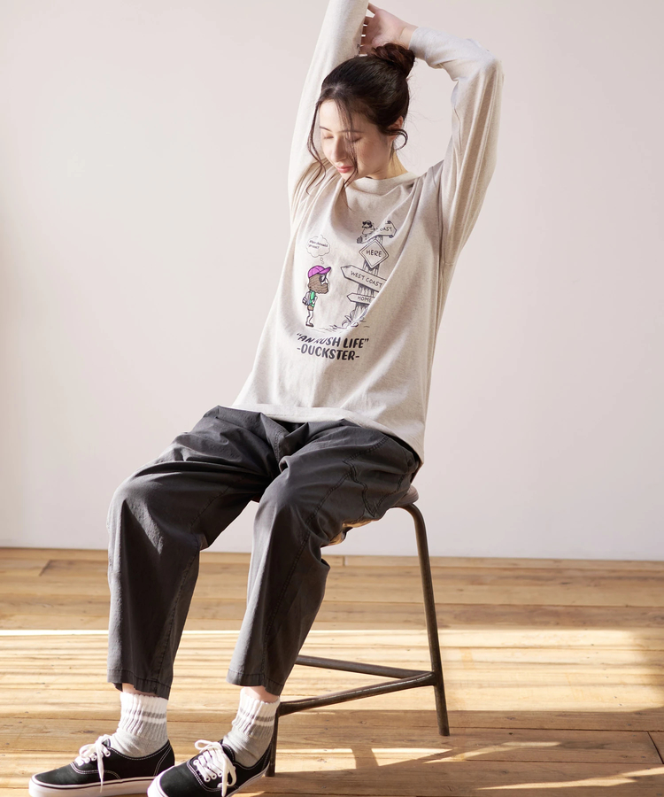 go slow caravan(ゴースローキャラバン) |DUCKSTER/ダックスター 吸水速乾天竺 刺繍L/STEE《AN RUSH LIFE》 (MENS)