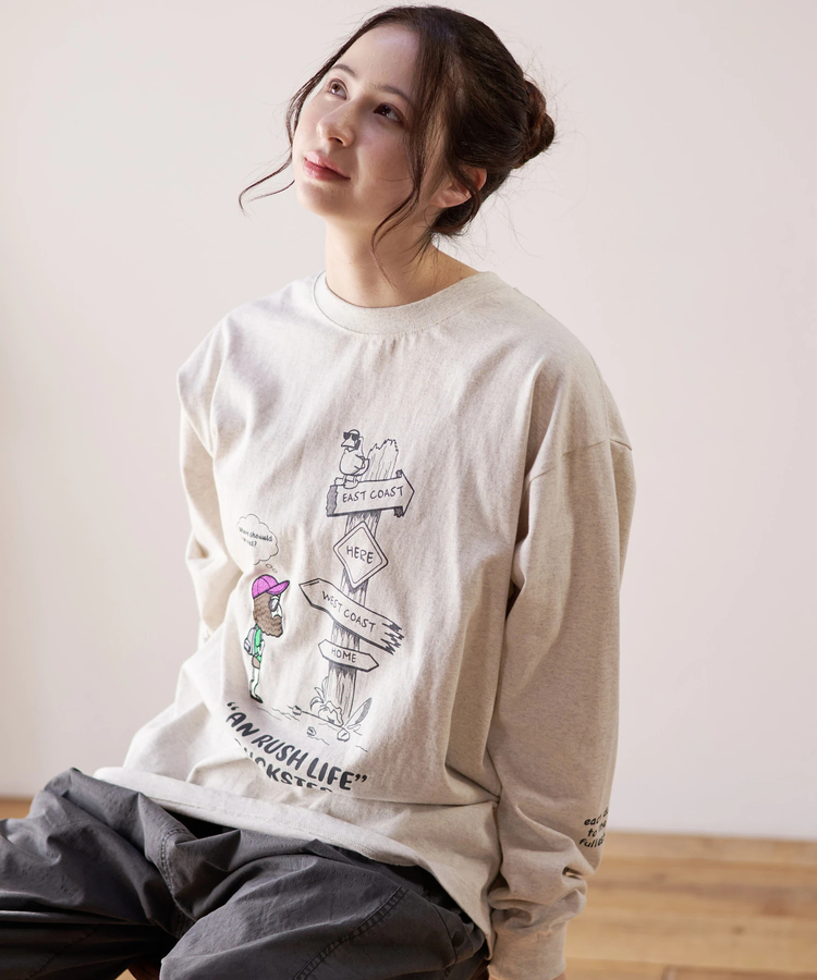 go slow caravan(ゴースローキャラバン) |DUCKSTER/ダックスター 吸水速乾天竺 刺繍L/STEE《AN RUSH LIFE》 (MENS)