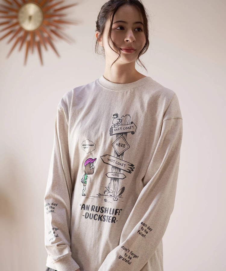 go slow caravan(ゴースローキャラバン) |DUCKSTER/ダックスター 吸水速乾天竺 刺繍L/STEE《AN RUSH LIFE》 (MENS)