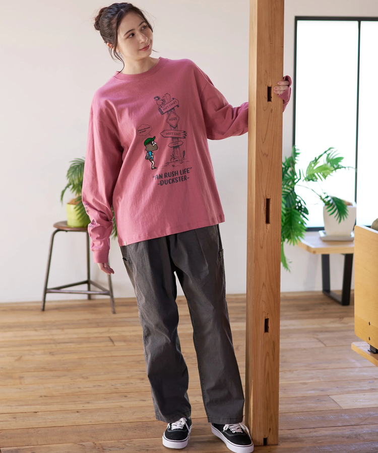 go slow caravan(ゴースローキャラバン) |DUCKSTER/ダックスター 吸水速乾天竺 刺繍L/STEE《AN RUSH LIFE》 (MENS)