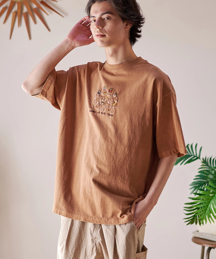 go slow caravan(ゴースローキャラバン) |DUCKSTER/ダックスター ピグメント リラックスフィットTEE《MAKE UP FOR TEAM》(MENS)