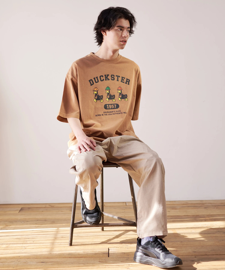 go slow caravan(ゴースローキャラバン) |DUCKSTER/ダックスター ピグメント リラックスフィットTEE《SAUNA DUCK》(MENS)