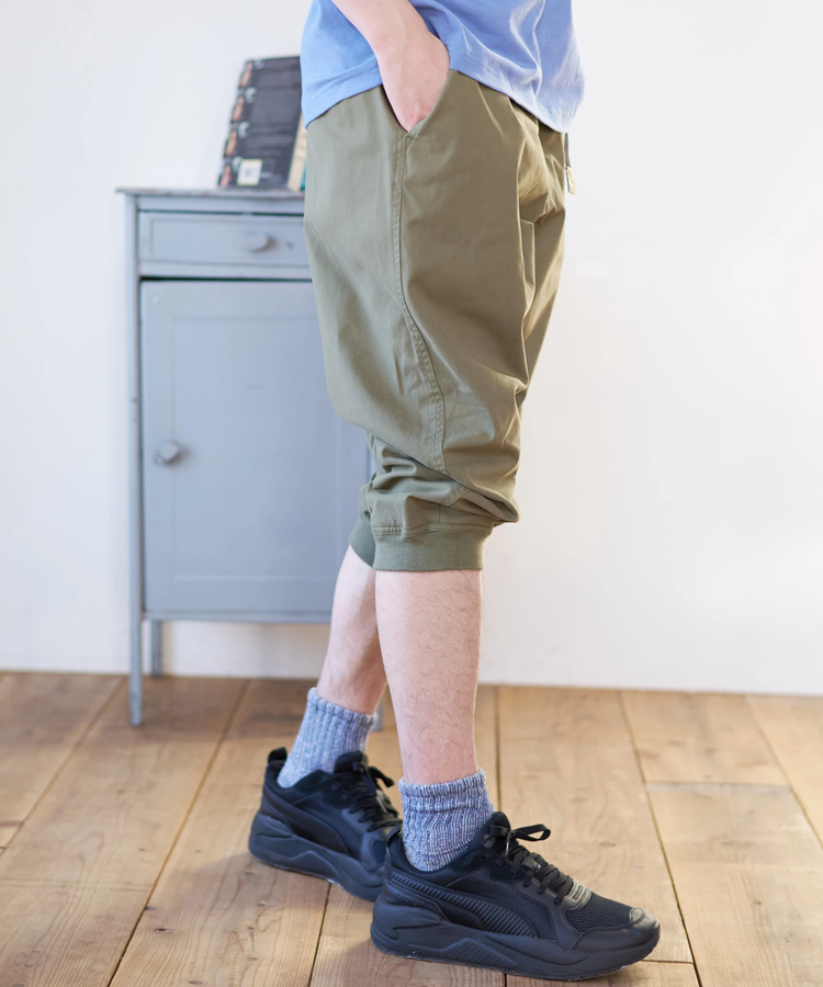 go slow caravan(ゴースローキャラバン) |DUCKSTER/ダックスター ストレッチツイル リブクロップドパンツ (MENS)