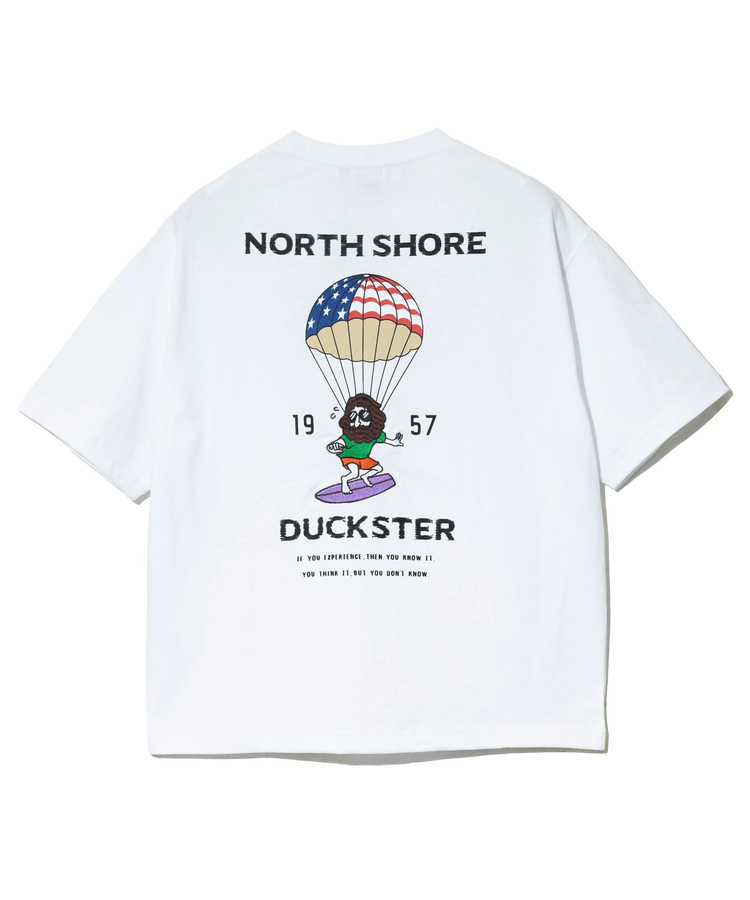 go slow caravan(ゴースローキャラバン) |DUCKSTER/ダックスター 吸水速乾天竺リラックスフィットTEE《PARACHUTE RIDER》 (MENS)