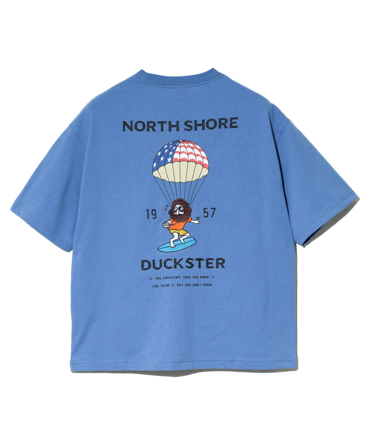 go slow caravan(ゴースローキャラバン) |DUCKSTER/ダックスター 吸水速乾天竺リラックスフィットTEE《PARACHUTE RIDER》 (MENS)