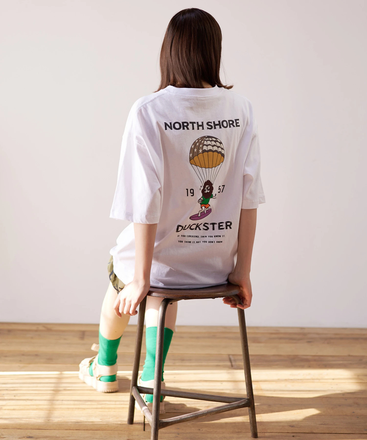 go slow caravan(ゴースローキャラバン) |DUCKSTER/ダックスター 吸水速乾天竺リラックスフィットTEE《PARACHUTE RIDER》 (MENS)