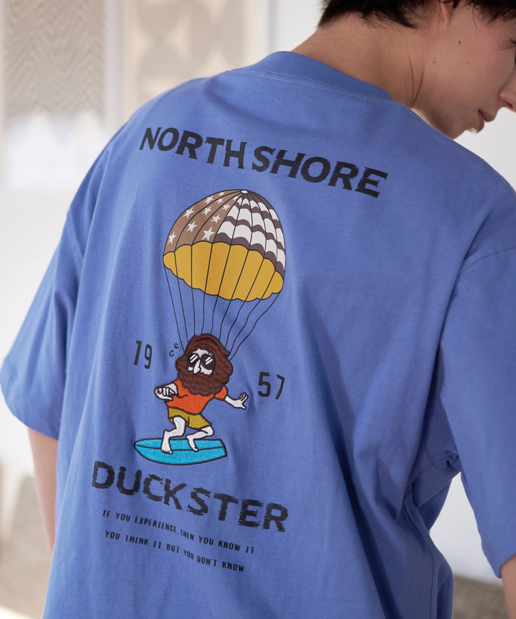 go slow caravan(ゴースローキャラバン) |DUCKSTER/ダックスター 吸水速乾天竺リラックスフィットTEE《PARACHUTE RIDER》 (MENS)