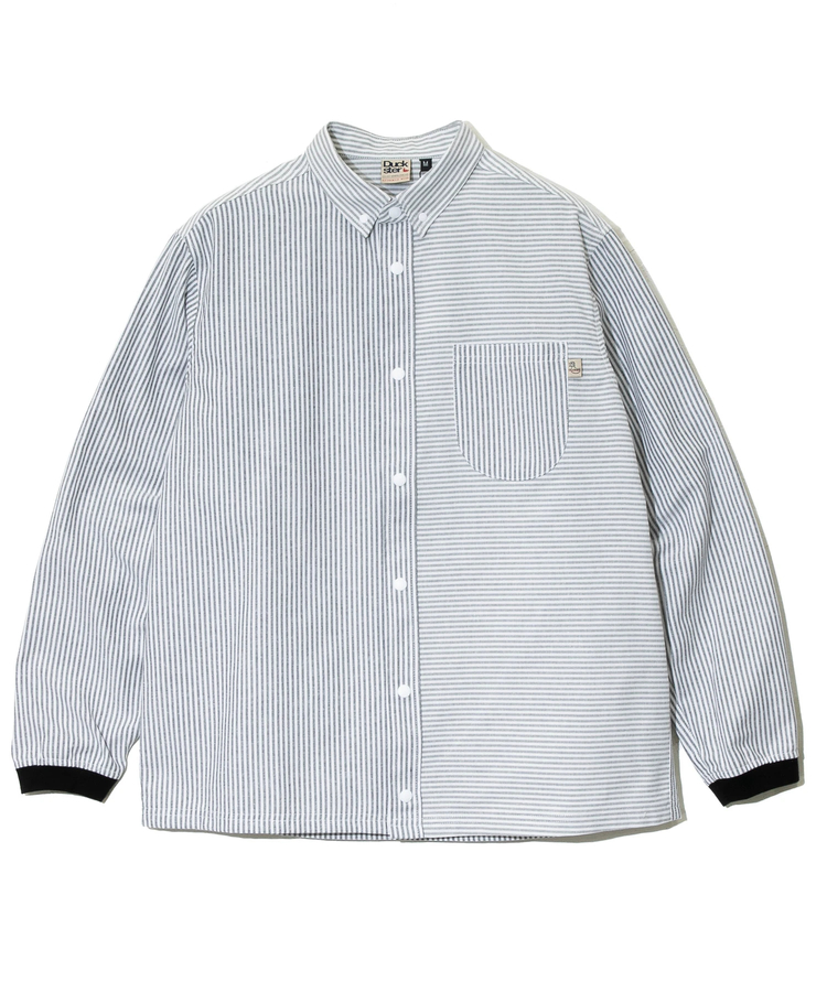 go slow caravan(ゴースローキャラバン) |DUCKSTER/ダックスター B.D配色切替ストライプシャツ (MENS)