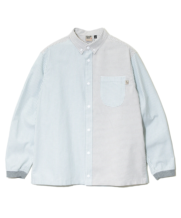 go slow caravan(ゴースローキャラバン) |DUCKSTER/ダックスター B.D配色切替ストライプシャツ (MENS)