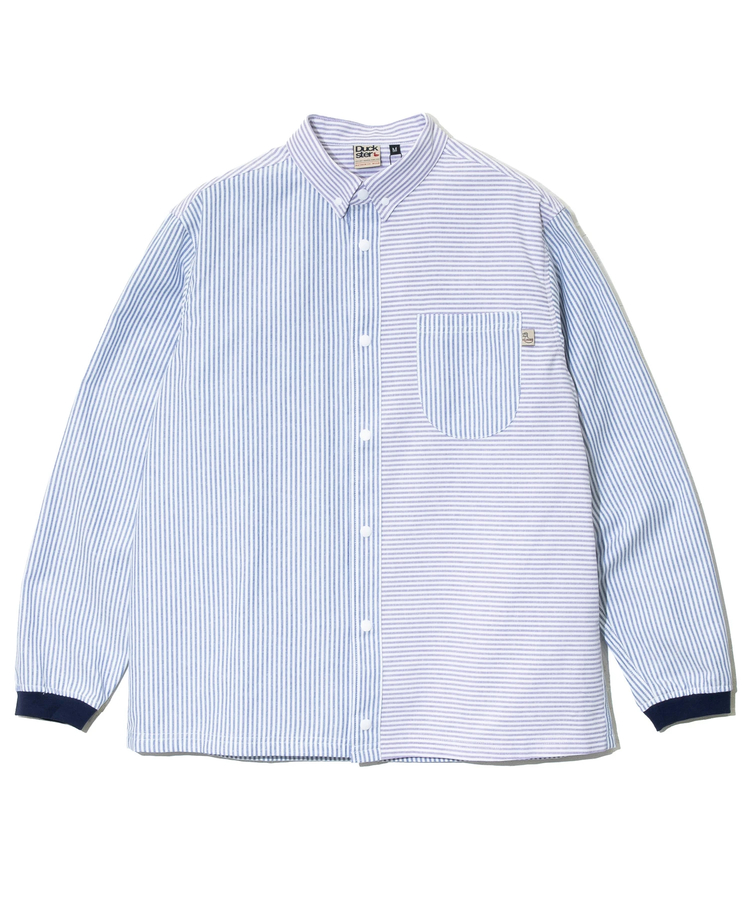 go slow caravan(ゴースローキャラバン) |DUCKSTER/ダックスター B.D配色切替ストライプシャツ (MENS)