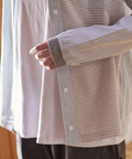 go slow caravan(ゴースローキャラバン) |DUCKSTER/ダックスター B.D配色切替ストライプシャツ (MENS)