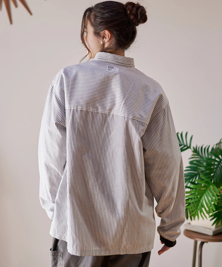 go slow caravan(ゴースローキャラバン) |DUCKSTER/ダックスター B.D配色切替ストライプシャツ (MENS)