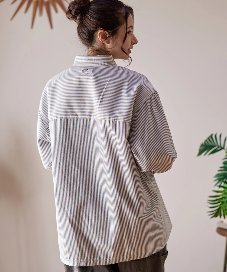 go slow caravan(ゴースローキャラバン) |DUCKSTER/ダックスター B.D配色切替ストライプシャツ (MENS)