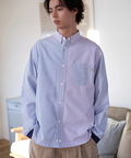 go slow caravan(ゴースローキャラバン) |DUCKSTER/ダックスター B.D配色切替ストライプシャツ (MENS)