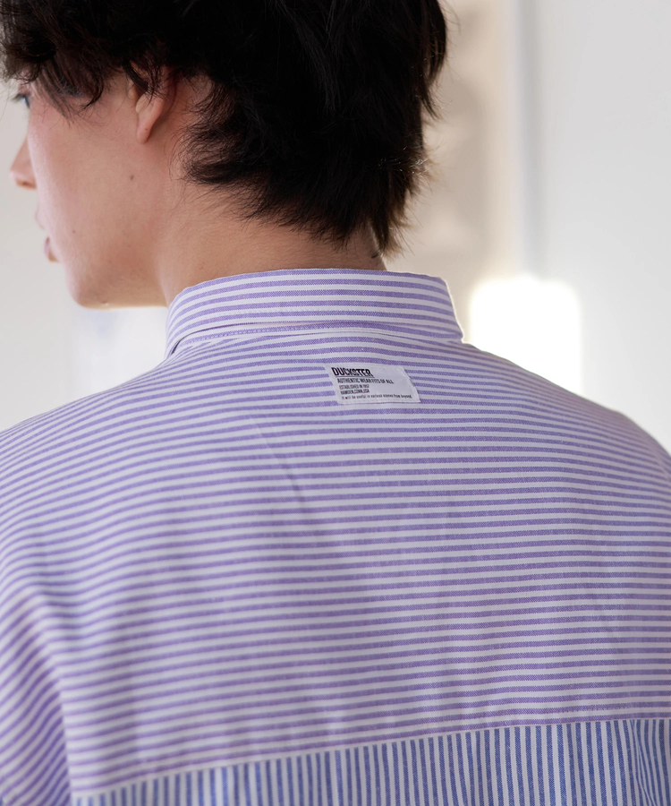 go slow caravan(ゴースローキャラバン) |DUCKSTER/ダックスター B.D配色切替ストライプシャツ (MENS)