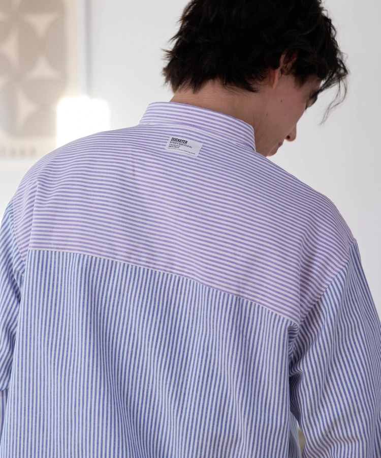 go slow caravan(ゴースローキャラバン) |DUCKSTER/ダックスター B.D配色切替ストライプシャツ (MENS)