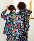 go slow caravan(ゴースローキャラバン) |ストレッチサッカー総柄プリントユーティリティーシャツ (MENS/WOMENS)
