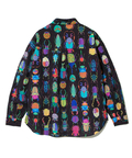 go slow caravan(ゴースローキャラバン) |ストレッチサッカー総柄プリントユーティリティーシャツ (MENS/WOMENS)