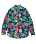 go slow caravan(ゴースローキャラバン) |ストレッチサッカー総柄プリントユーティリティーシャツ (MENS/WOMENS)