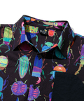 go slow caravan(ゴースローキャラバン) |ストレッチサッカー総柄プリントユーティリティーシャツ (MENS/WOMENS)