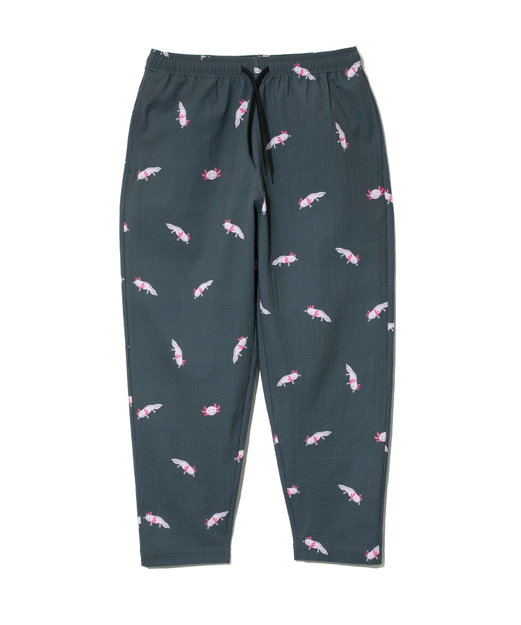go slow caravan(ゴースローキャラバン) |ストレッチサッカー総柄プリントアンクルパンツ (MENS/WOMENS)