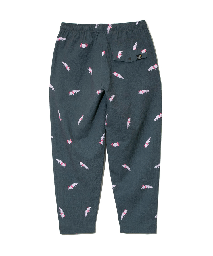 go slow caravan(ゴースローキャラバン) |ストレッチサッカー総柄プリントアンクルパンツ (MENS/WOMENS)