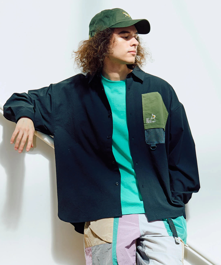 go slow caravan(ゴースローキャラバン) |ストレッチサッカーユーティリティーシャツ (MENS)