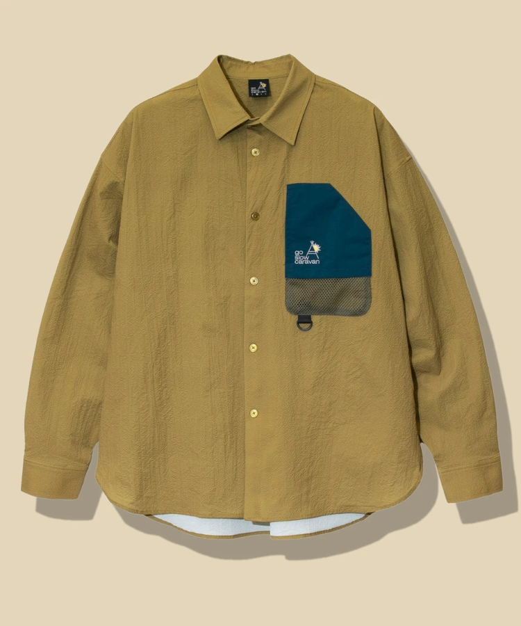 go slow caravan(ゴースローキャラバン) |ストレッチサッカーユーティリティーシャツ (MENS)