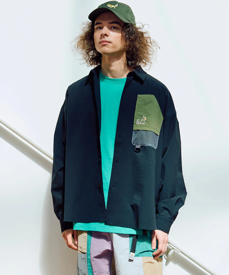 go slow caravan(ゴースローキャラバン) |ストレッチサッカーユーティリティーシャツ (MENS)