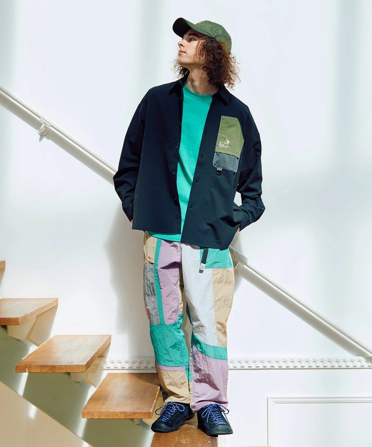go slow caravan(ゴースローキャラバン) |ストレッチサッカーユーティリティーシャツ (MENS)