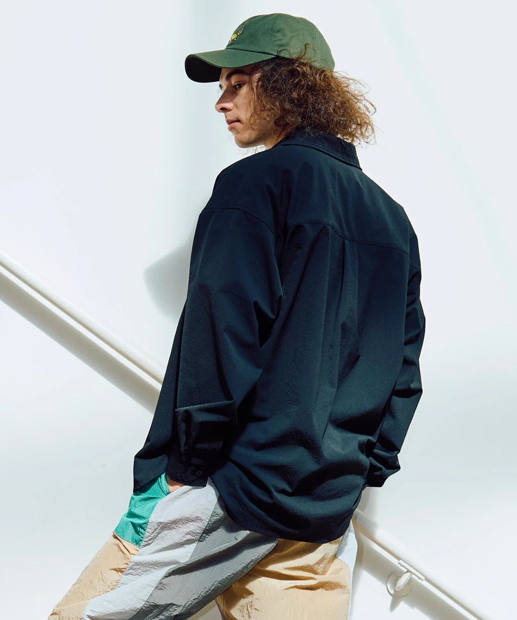 go slow caravan(ゴースローキャラバン) |ストレッチサッカーユーティリティーシャツ (MENS)