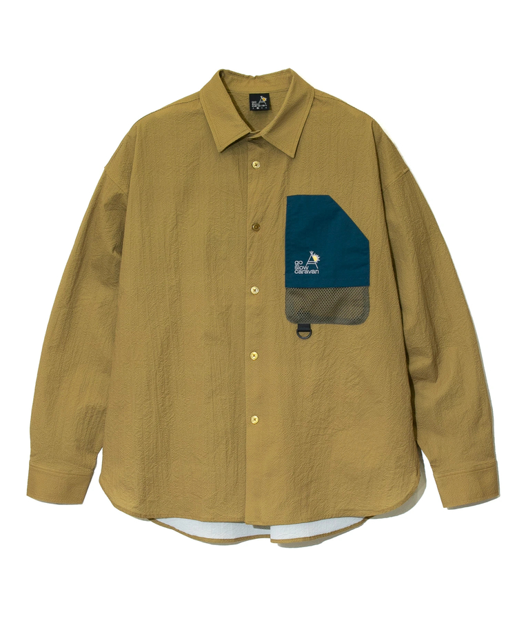 go slow caravan(ゴースローキャラバン) |ストレッチサッカーユーティリティーシャツ (MENS)
