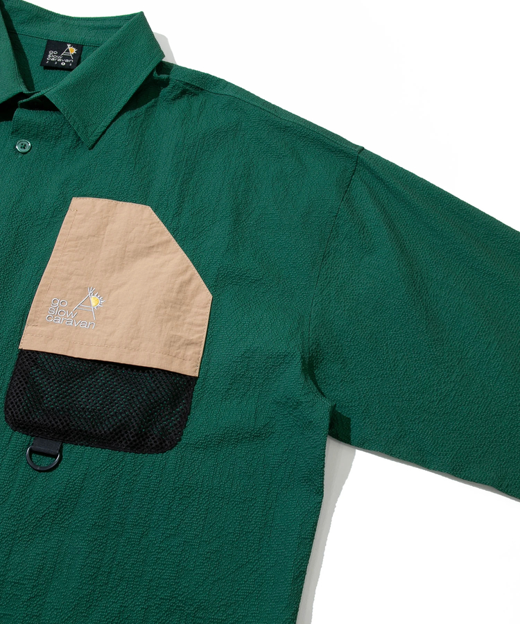 go slow caravan(ゴースローキャラバン) |ストレッチサッカーユーティリティーシャツ (MENS)
