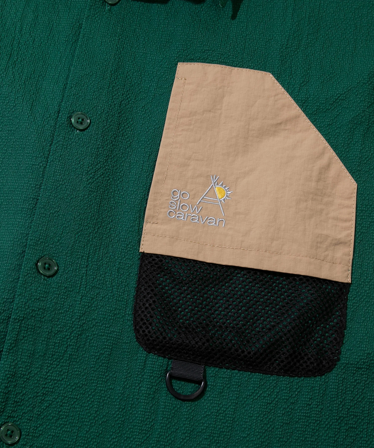 go slow caravan(ゴースローキャラバン) |ストレッチサッカーユーティリティーシャツ (MENS)