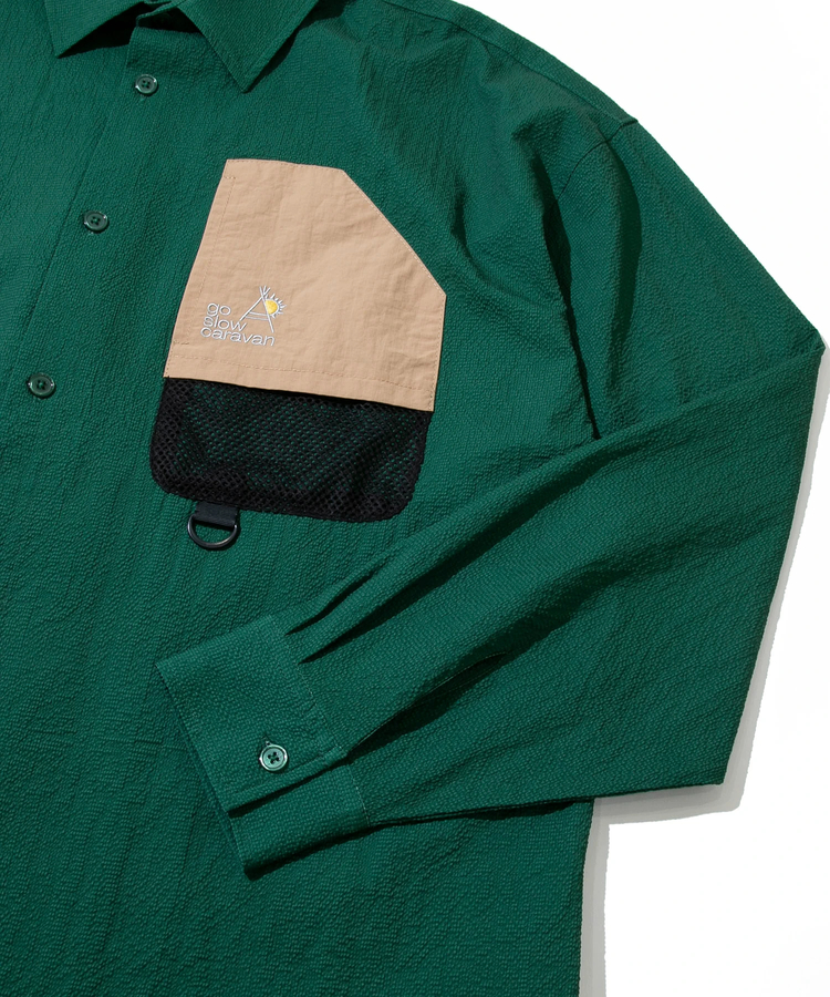 go slow caravan(ゴースローキャラバン) |ストレッチサッカーユーティリティーシャツ (MENS)