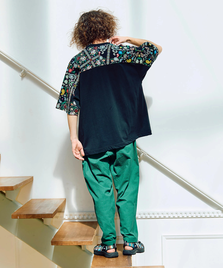 go slow caravan(ゴースローキャラバン) |ストレッチサッカーアンクルパンツ (MENS/WOMENS)