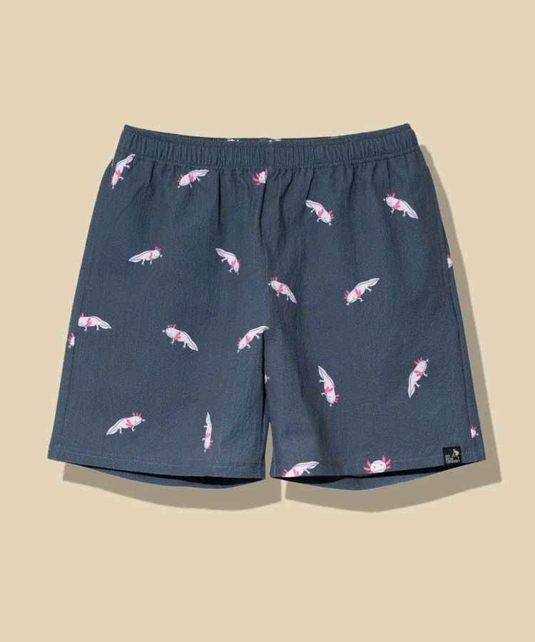 go slow caravan(ゴースローキャラバン) |ストレッチサッカー総柄プリントイージーショーツ (MENS/WOMENS)