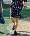 go slow caravan(ゴースローキャラバン) |ストレッチサッカー総柄プリントイージーショーツ (MENS/WOMENS)
