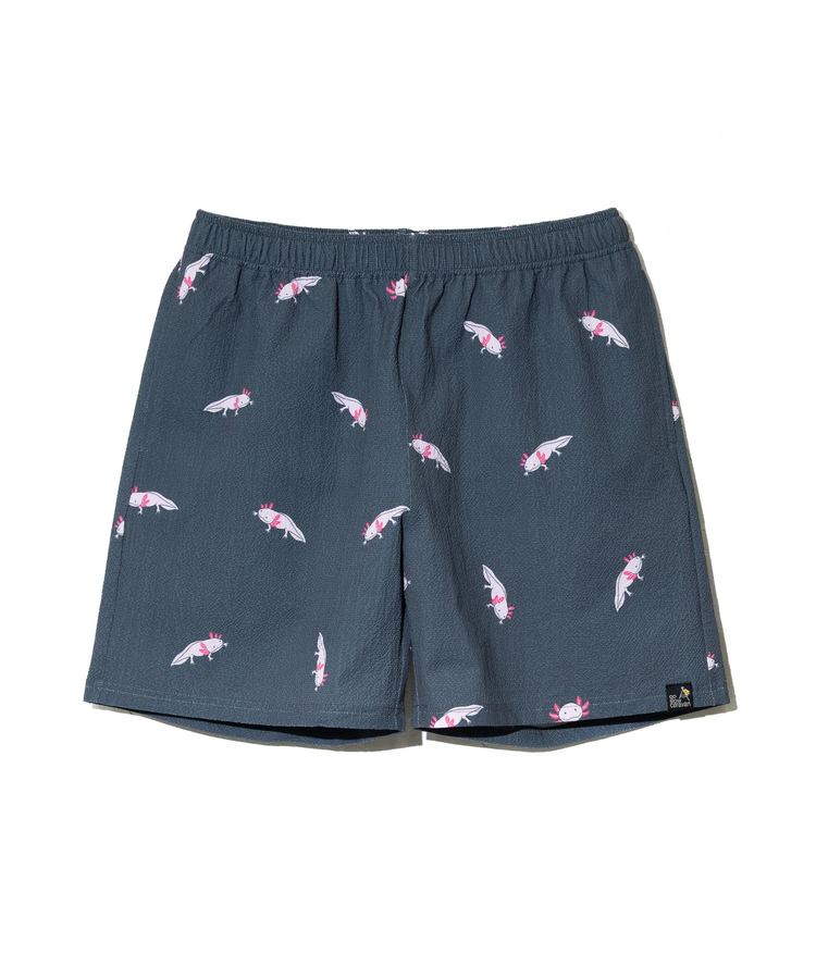 go slow caravan(ゴースローキャラバン) |ストレッチサッカー総柄プリントイージーショーツ (MENS/WOMENS)