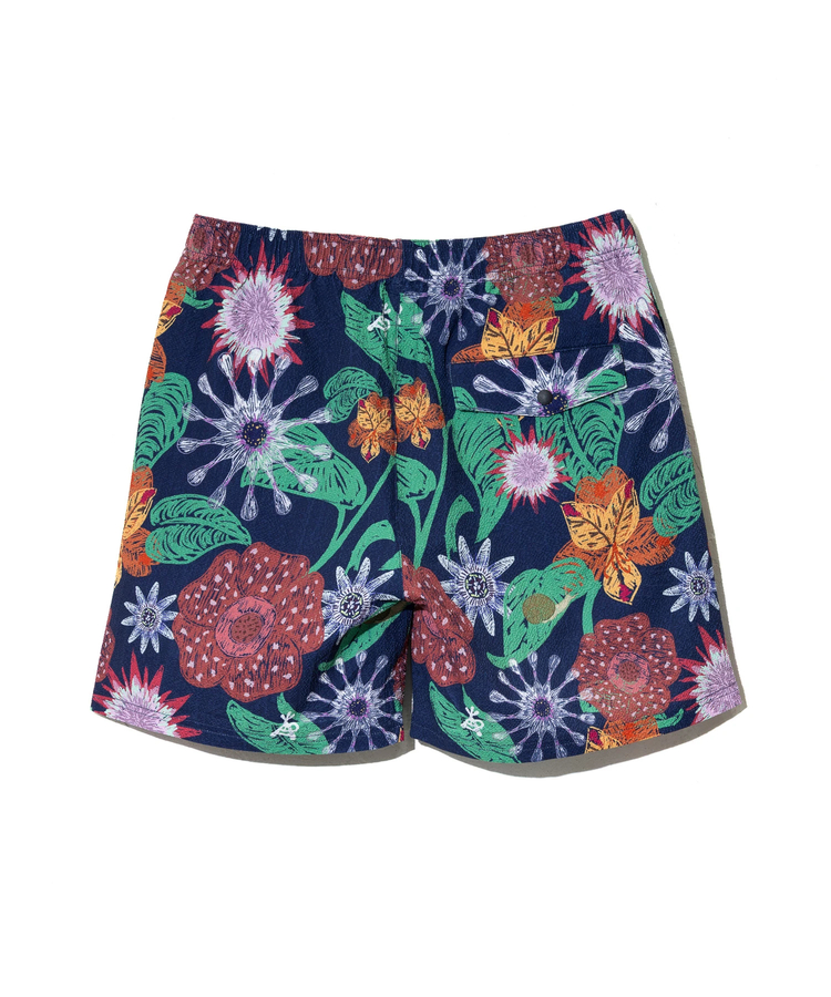 go slow caravan(ゴースローキャラバン) |ストレッチサッカー総柄プリントイージーショーツ (MENS/WOMENS)
