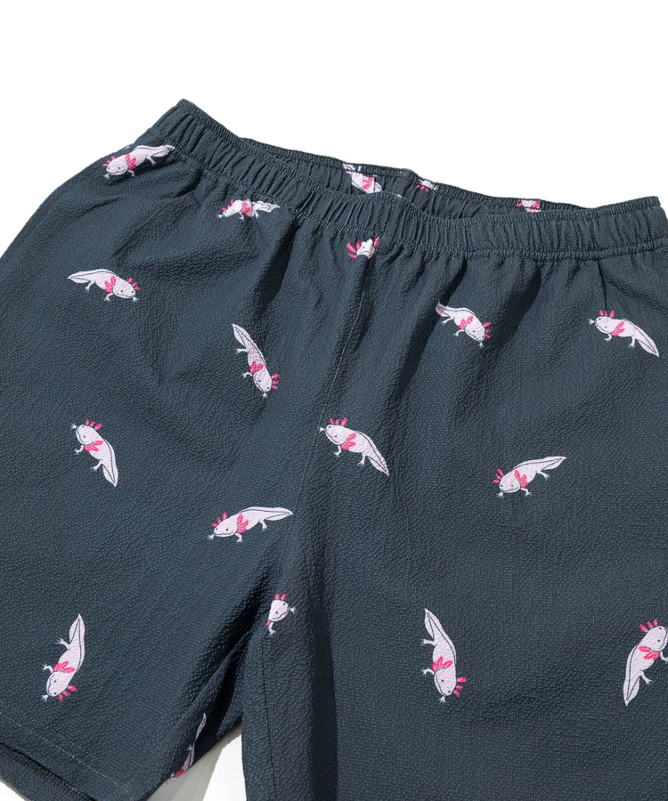 go slow caravan(ゴースローキャラバン) |ストレッチサッカー総柄プリントイージーショーツ (MENS/WOMENS)