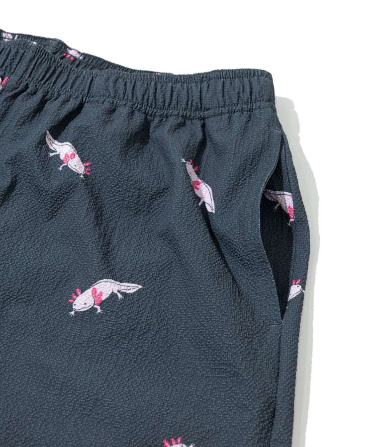 go slow caravan(ゴースローキャラバン) |ストレッチサッカー総柄プリントイージーショーツ (MENS/WOMENS)