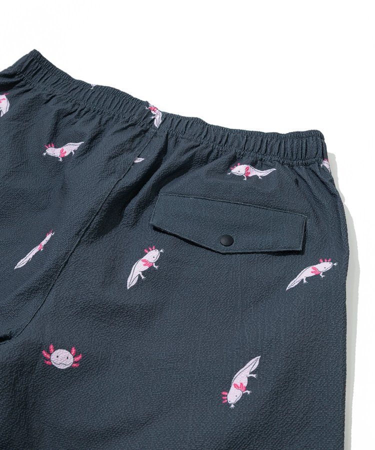 go slow caravan(ゴースローキャラバン) |ストレッチサッカー総柄プリントイージーショーツ (MENS/WOMENS)