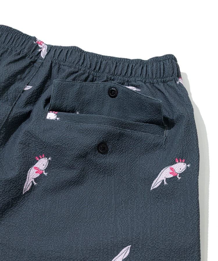 go slow caravan(ゴースローキャラバン) |ストレッチサッカー総柄プリントイージーショーツ (MENS/WOMENS)